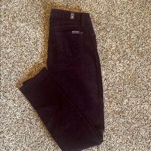 7 For All Mankind Corduroy Pants - Dark Purple